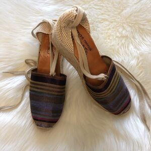 Andre Assous Metallic Espadrilles Wedges, 8.5